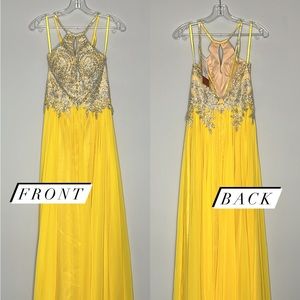 Gorgeous yellow dress perfect for prom or pageants